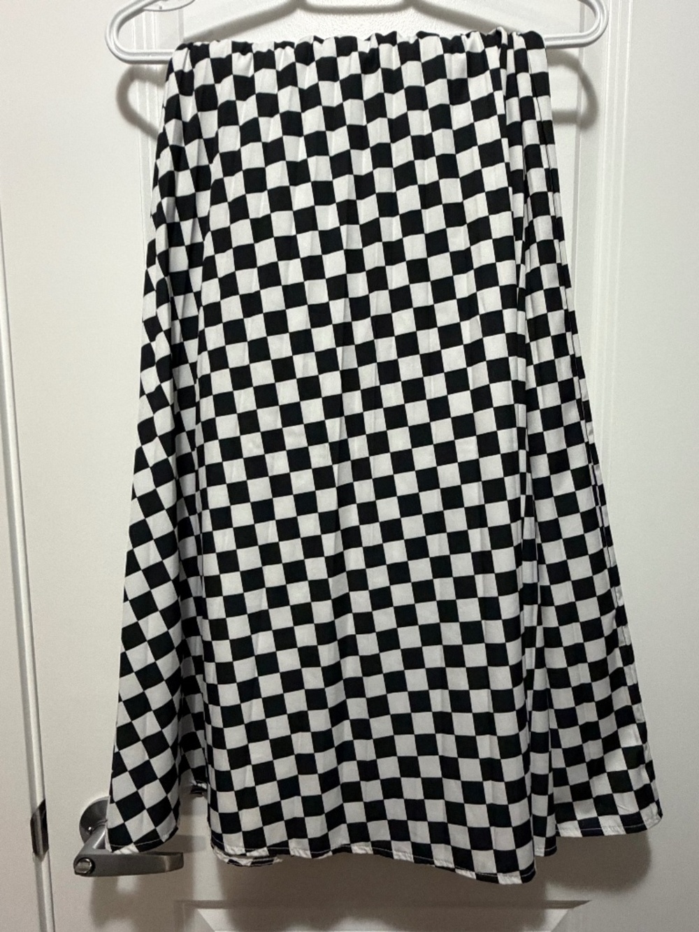 Black and White Check Skirt